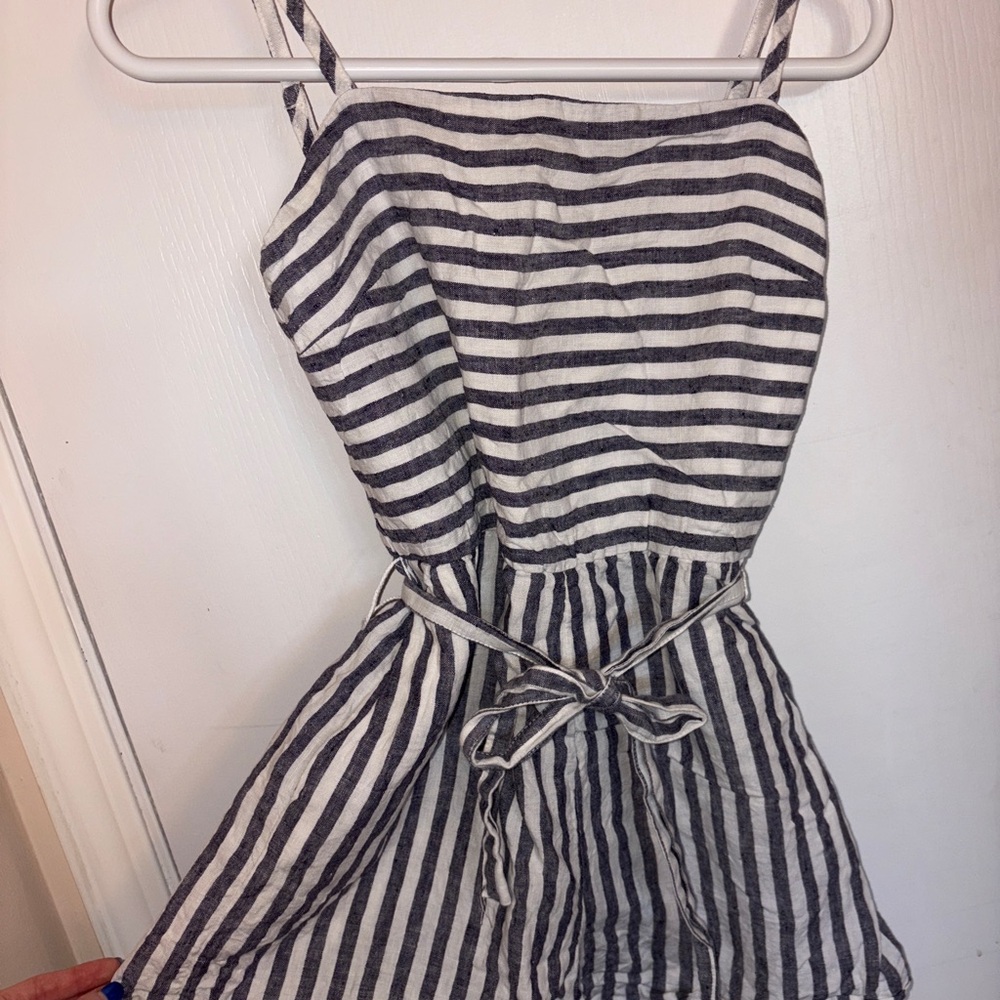 C&C California Black and White Striped Romper